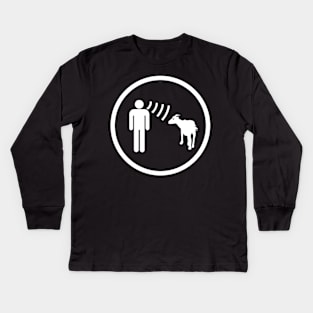 If you gaze long enough into the goat... Kids Long Sleeve T-Shirt